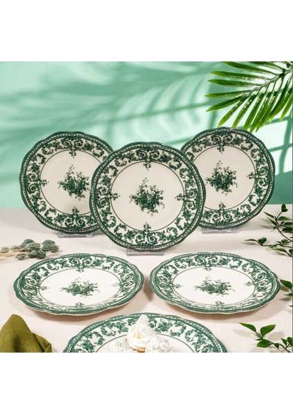 Majestic Green 6'lı Pasta Tabağı Seti fırsatları