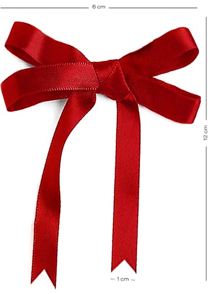10 Adet Kırmızı Saten Fiyonk Süsleme Küçük Kurdele Seti fiyatları