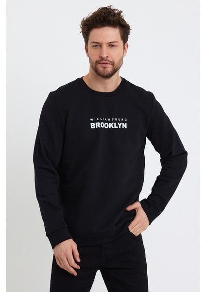 Süperlife Erkek Bisiklet Yaka 3 Iplik Kalın Brooklyn Baskılı Sweatshirt SPR24SW29 fırsatları