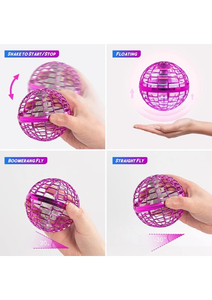 Uçan Küre Top Oyuncakları Yükselen Hover Pro Boomerang Spinner El Kontrollü Mini Drone Kırmızı modelleri