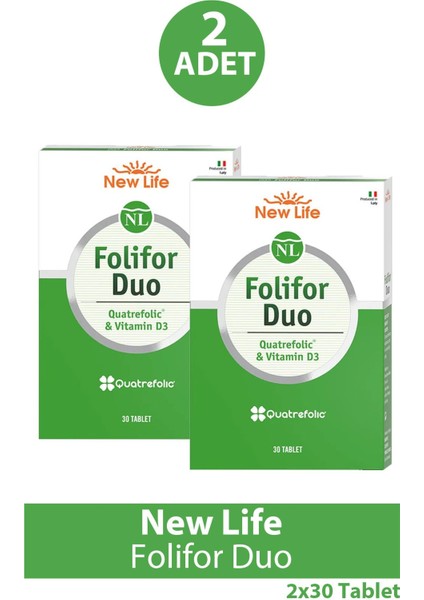 Asfstore New Life Folifor Duo 30 Tablet 2 Adet