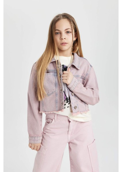 Kız Çocuk Crop Jean Ceket C0441A824SP