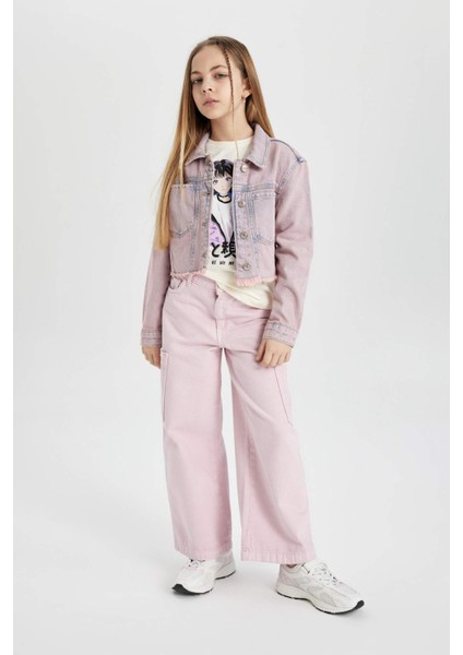 Kız Çocuk Crop Jean Ceket C0441A824SP