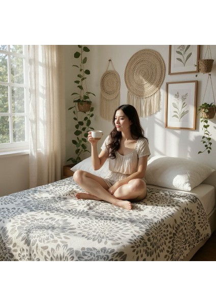 Lüks Pamuklu Battal Boy Yatak Örtüsü 250*260 fiyatları