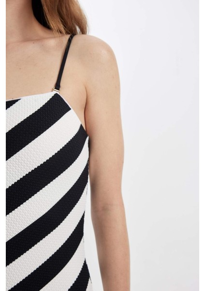 Regular Fit Çizgili Mayo-Fall in Love C2713AX24SM