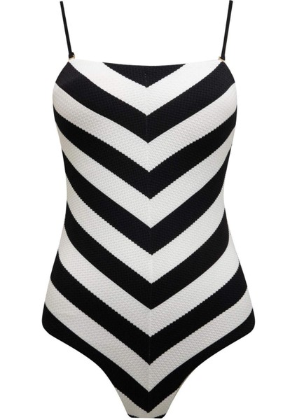 Regular Fit Çizgili Mayo-Fall in Love C2713AX24SM