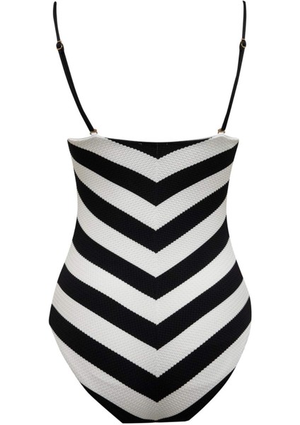 Regular Fit Çizgili Mayo-Fall in Love C2713AX24SM