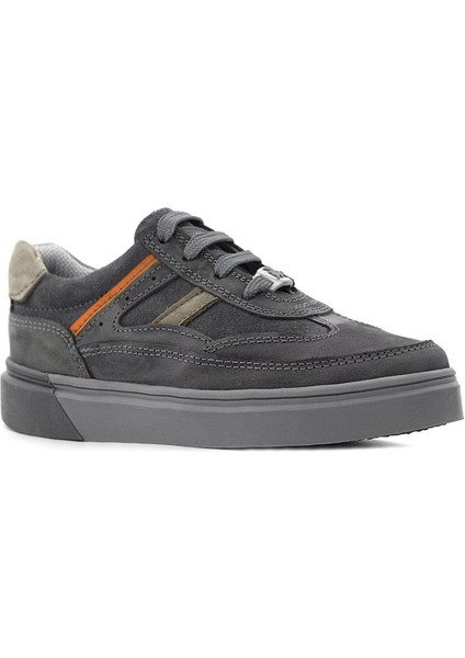 Gri Hakiki Deri Bağcıklı Gri Tabanlı Çocuk Sneaker Ayakkabı fiyatları