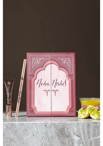 Noha Nabıl Brow Power Set, Feather Up Brow Gel-Graphic Brow Pencil ile Kusursuz Kaş Tanımı fırsatları