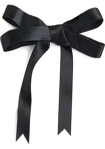 10 Adet Siyah Saten Fiyonk Süsleme Küçük Kurdele Seti