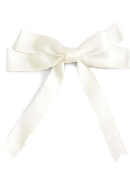 10 Adet Ekru Saten Fiyonk Süsleme Küçük Kurdele Seti