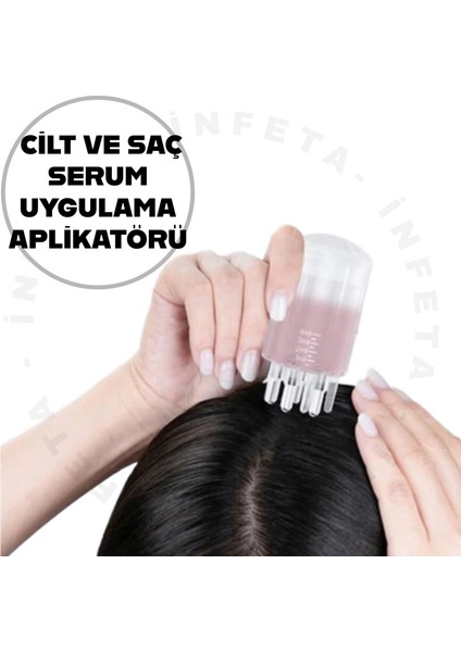Mini Serum Uygulama Aplikatörü Saç Derisi ve Cilt Için Saç Serum Şişesi