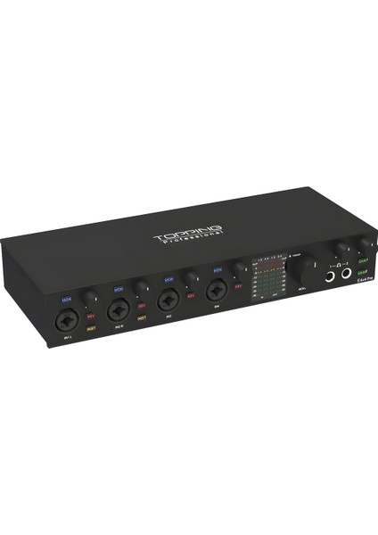 Topping PROFESSIONAL E4X4 Pre | Black Yüksek Kalite Usb-C Ses Kartı: 4-Giriş/4-Çıkış 24BIT/192KHZ, 8...600OHM Arası Kulaklıklara Kadar Kullanılabilir. (Pc/mac) fiyatları