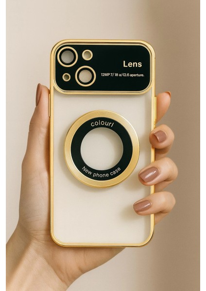 Iphone 14 Kılıf Kamera Korumalı Magsafe Colourl Gold fiyatları