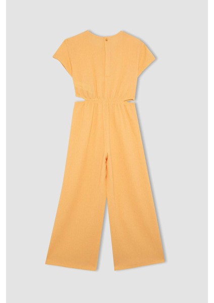 Kız Çocuk Bürümcük Kısa Kollu Tulum C2993A824SM