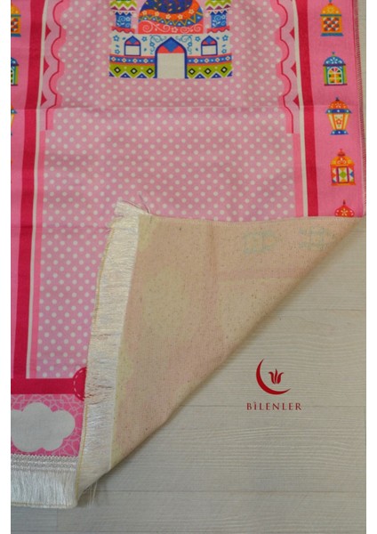 Çantalı Kız Çocuk Seccadesi-Kızımın Seccadesi (Pembe)