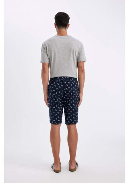 Regular Fit Cepli Desenli Şort Pijama Altı C2887AX24SM