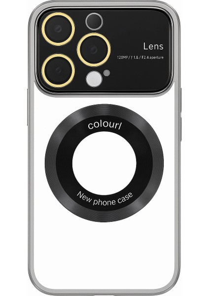Iphone 14 Pro Kılıf Kamera Korumalı Magsafe Colourl Gümüş