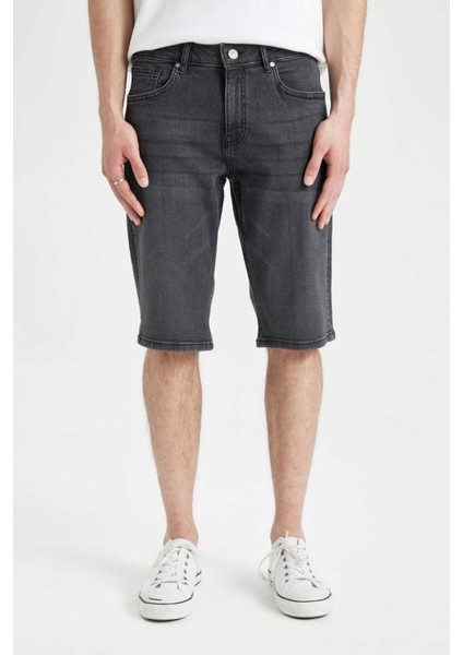Regular Fit Jean Bermuda Şort A4804AX24SM