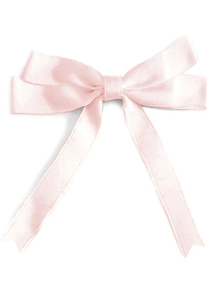 10 Adet Pudra Pembe Saten Fiyonk Süsleme Küçük Kurdele Seti