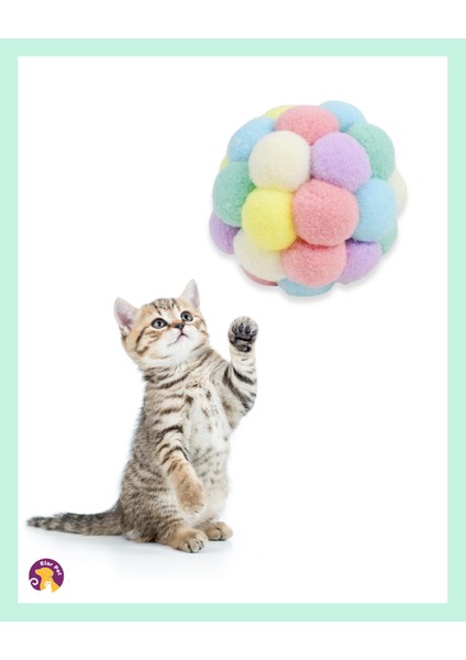 Renkli Kedi Oyuncak Isırmaya Dayanıklı Kedi Topu Kedi Oyuncak