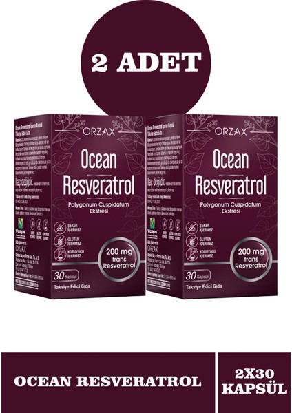 Asfstore Ocean Resveratrol 200 Mg 30 Kapsül 2 Adet