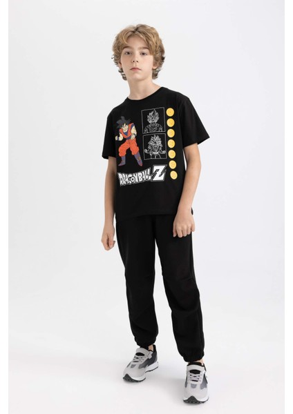Erkek Çocuk Dragon Ball Bisiklet Yaka Kısa Kollu Tişört