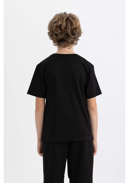 Erkek Çocuk Dragon Ball Bisiklet Yaka Kısa Kollu Tişört