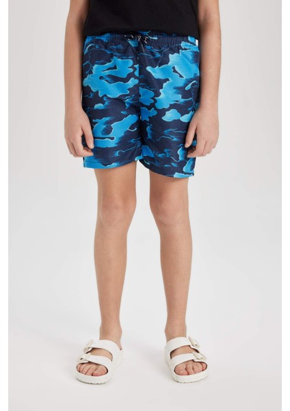 Erkek Çocuk Desenli Deniz Şortu B7424A824HS