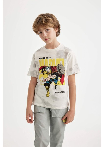 Erkek Çocuk Marvel Comics Bisiklet Yaka Kısa Kollu Tişört