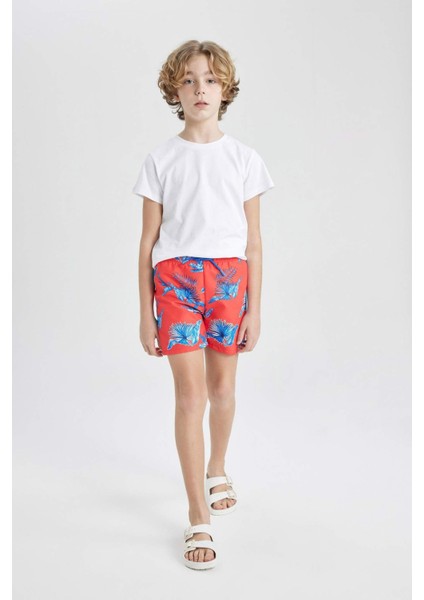 Erkek Çocuk Desenli Deniz Şortu B7437A824HS