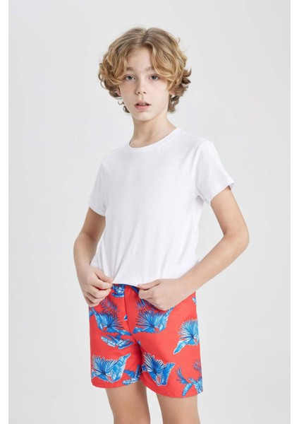 Erkek Çocuk Desenli Deniz Şortu B7437A824HS