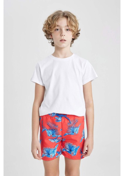 Erkek Çocuk Desenli Deniz Şortu B7437A824HS