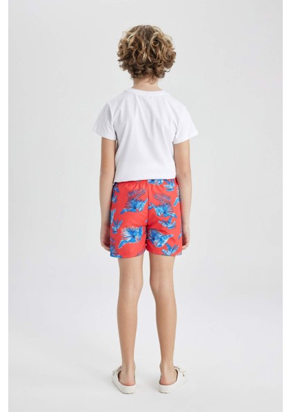 Erkek Çocuk Desenli Deniz Şortu B7437A824HS