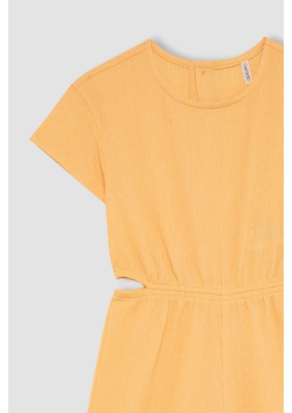 Kız Çocuk Bürümcük Kısa Kollu Tulum C2993A824SM