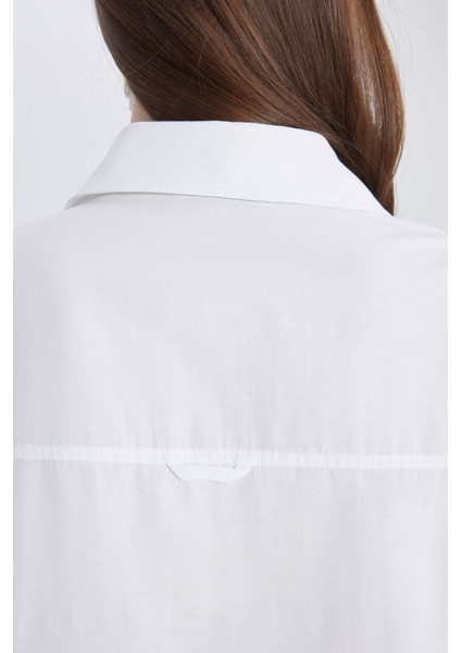 Relax Fit Poplin Uzun Kollu Gömlek Tunik B8314AX24SP