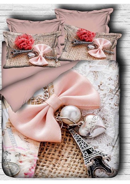 Best Class Dijital Baskılı 3D Çift Kişilik Nevresim Takımı Bow Tie fiyatları