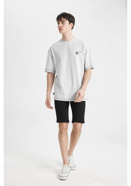 Skinny Fit Jean Bermuda Şort A5037AX24SM