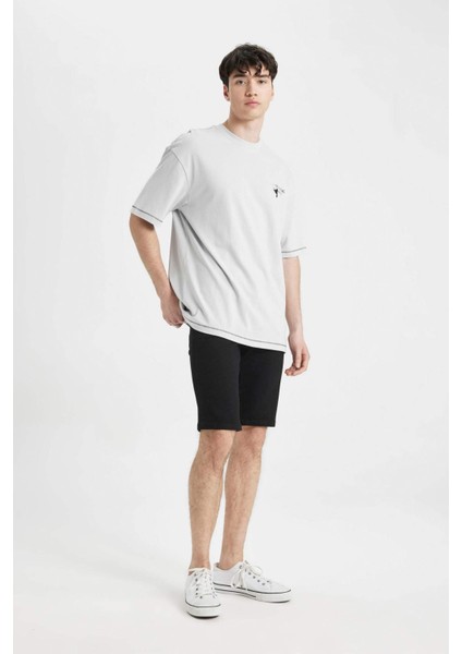 Skinny Fit Jean Bermuda Şort A5037AX24SM