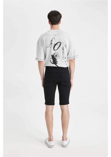 Skinny Fit Jean Bermuda Şort A5037AX24SM