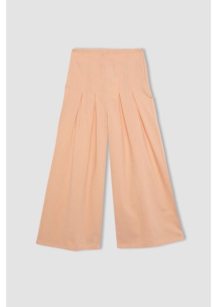 Kız Çocuk Wide Leg Geniş Bol Paça Pamuklu Pantolon C0448A824SP