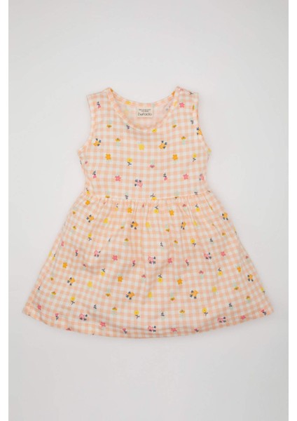Kız Bebek Baskılı Kolsuz Elbise C0074A524SM