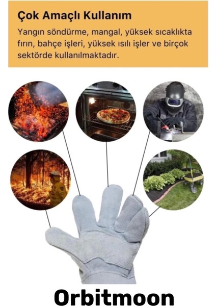 Premium Tasarım Isıya Dayanıklı Kaynak Yangın Su Geçirmez Çok Amaçlı Yanmaz Deri Eldiven modelleri