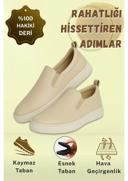 El Yapımı Hakiki Deri Krem Kadın Hafif Esnek Rahat Şık Yürüyüş Ortapedik Iş Ofis Günlük Ayakkabı fiyatları