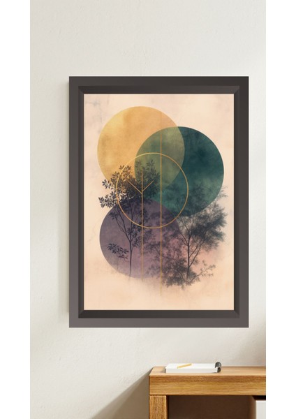 Geometrik Ağaç Tasarımlı Tablo – 50X70 cm Mdf Uv Baskı Çerçevesiz, Çerçeve Görünümlü Modern Duvar Dekoru fiyatları