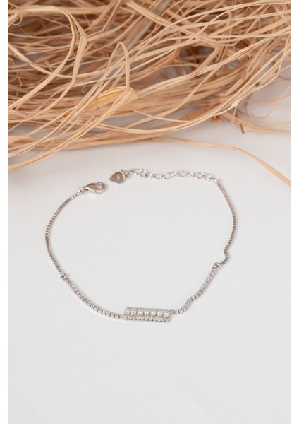 925 Ayar Gümüş Rodyumlu Zirkon Taşlı Inci Sıralı Gümüş Bileklik SGTL13066RODAJ indirimleri