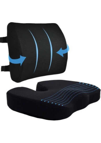 Visco Cocix Oturma Minderi ve Oto Araç Ofis Koltuk Sandalye Bel Destek Minderi