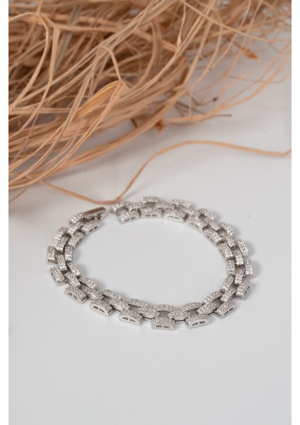 925 Ayar Gümüş Rodyumlu Zirkon Taşlı Ithal Trend Gümüş Bileklik SGTL13050RODAJ indirimleri