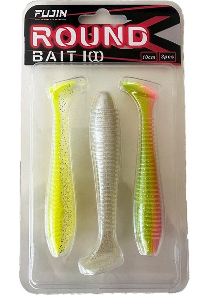 Round Bait 100MM Silikon Balık Mix. 3 Adet