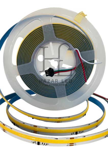 24V 10MM 360 Ledli Pixel Cob Şerit LED Natural Beyaz IP20 5 Metre